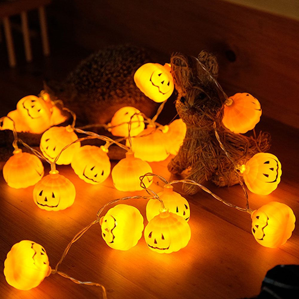 Halloween Led String Lights Orange - Halloween 3D Pumpkin LED String Lights