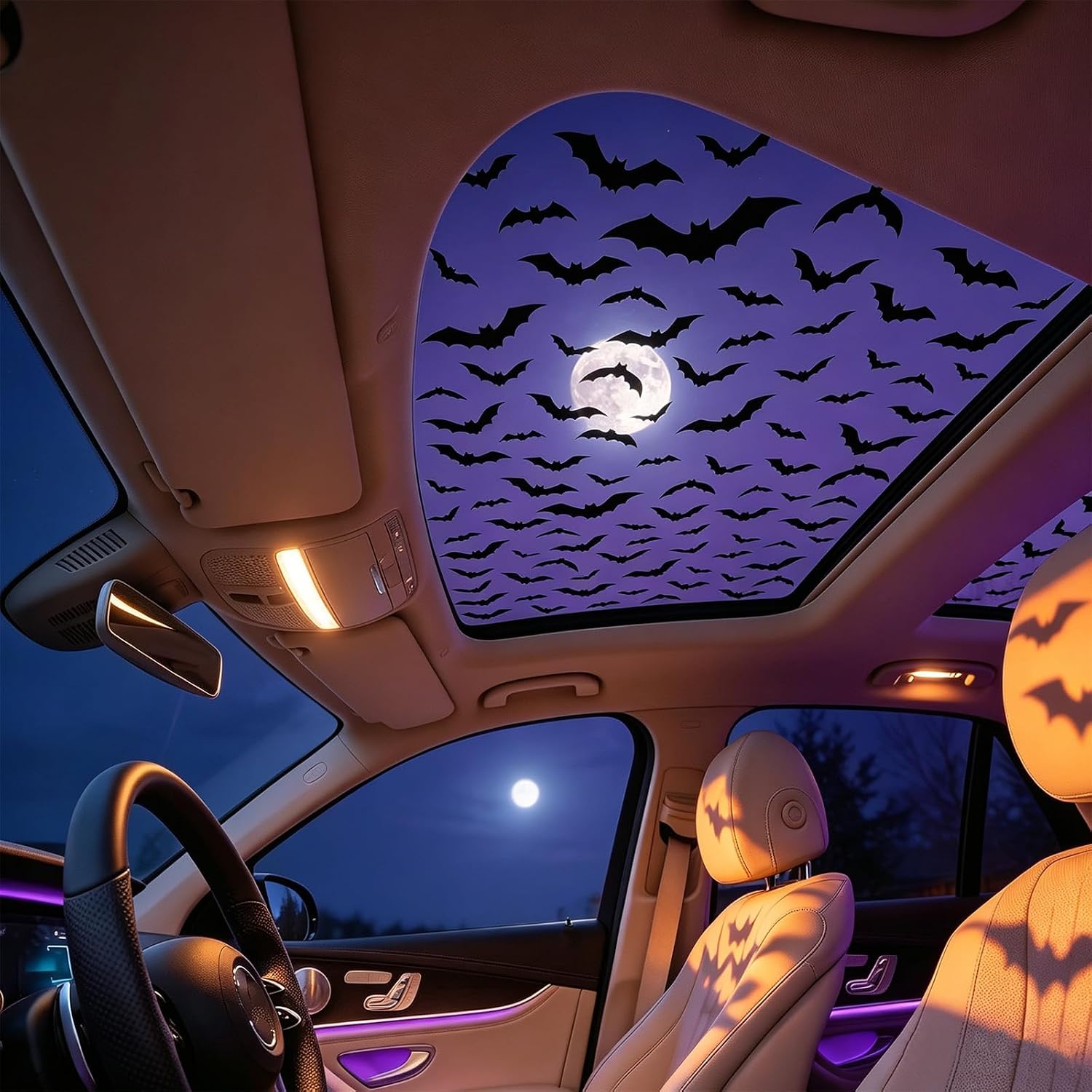 Car Sunroof Stickers Halloween - Spider Web Halloween Decoration recension och pris