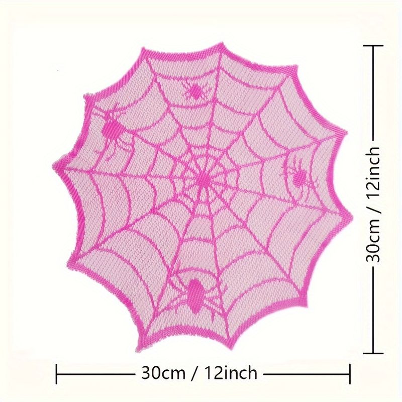 VIKAMA Rose Red Lace Spider We - Spider Web Halloween Decoration recension och pris