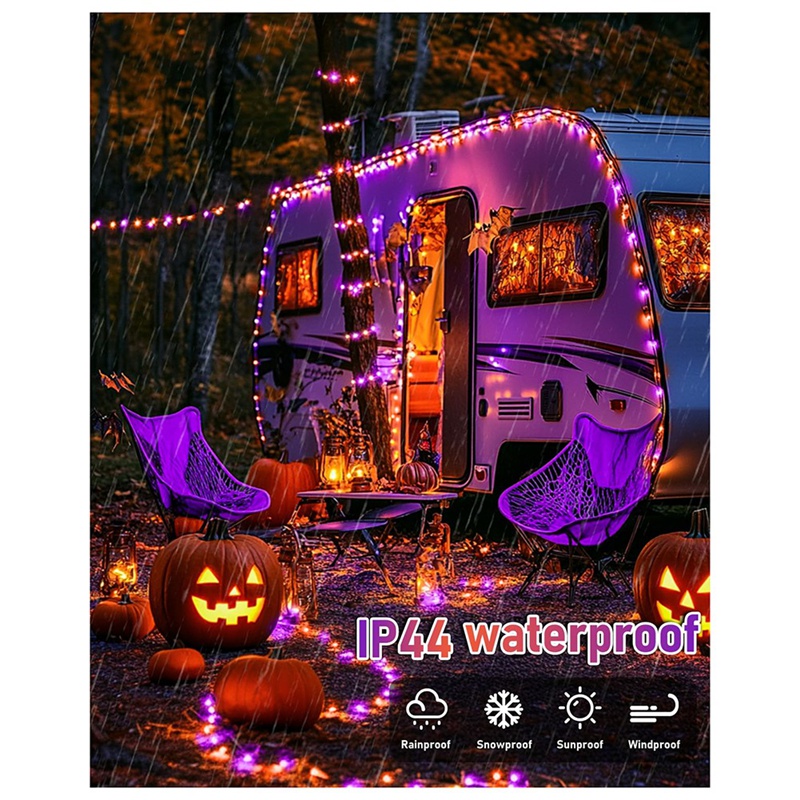 DT16 Solar Halloween String Li - Halloween Led String Lights Orange recension och pris