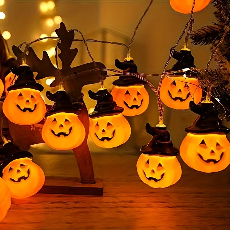 1.5M/59.06in Halloween Pumpkin - Halloween Led String Lights Orange recension och pris