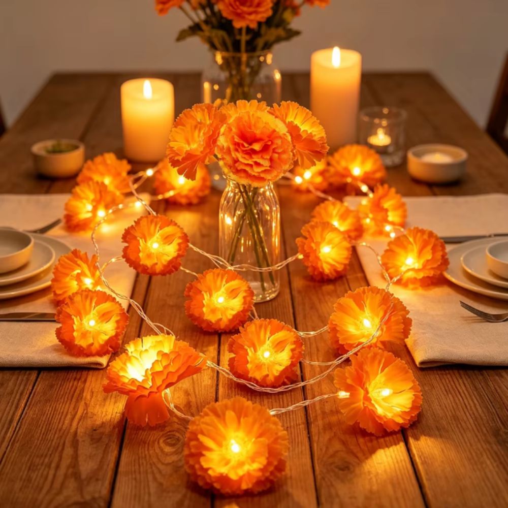 Mexican Style Halloween Marigo - Halloween Led String Lights Orange recension och pris