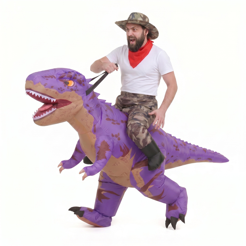 Funny Camo purple T-Rex Inflat - Halloween Costume Adult recension och pris