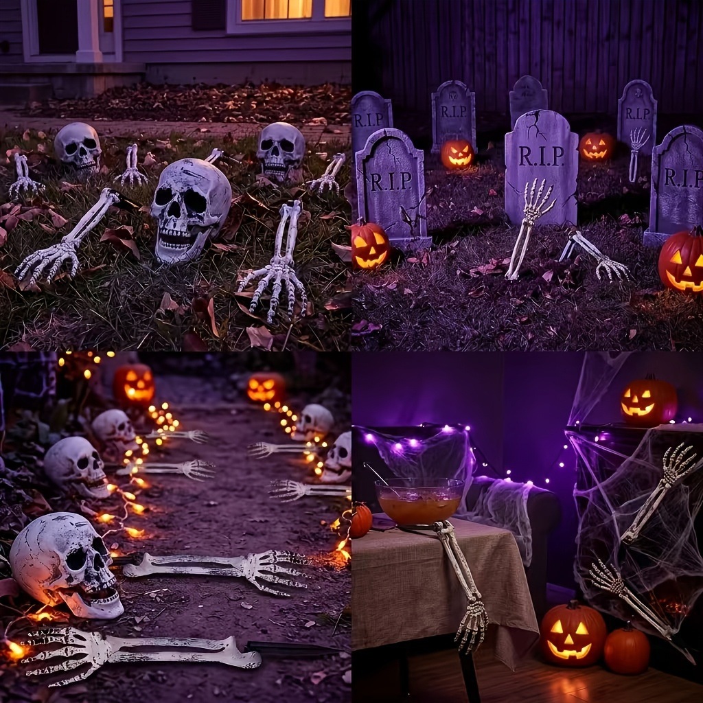 3PCS Halloween Yard Decor Set  - Halloween Skeleton Decoration recension och pris