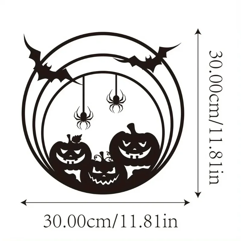 Halloween Metal Wall Art Pumpk - Spider Web Halloween Decoration recension och pris