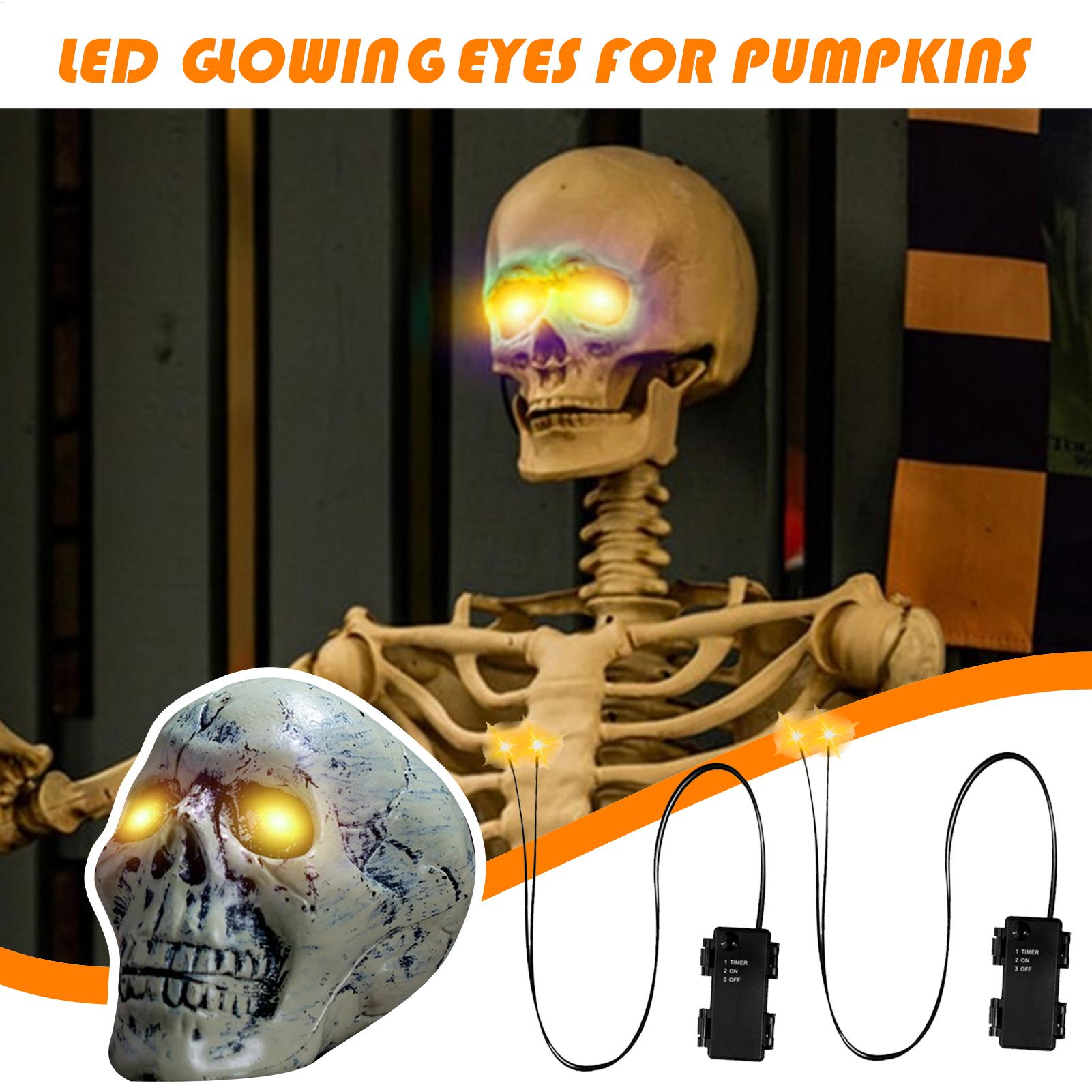 1PC Glowing Eyes Halloween Lig - Halloween Pumpkin Decor Led recension och pris