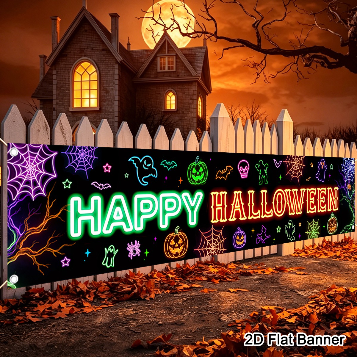 1pc Happy Halloween Banner Jac - Pumpkin Lantern Halloween recension och pris