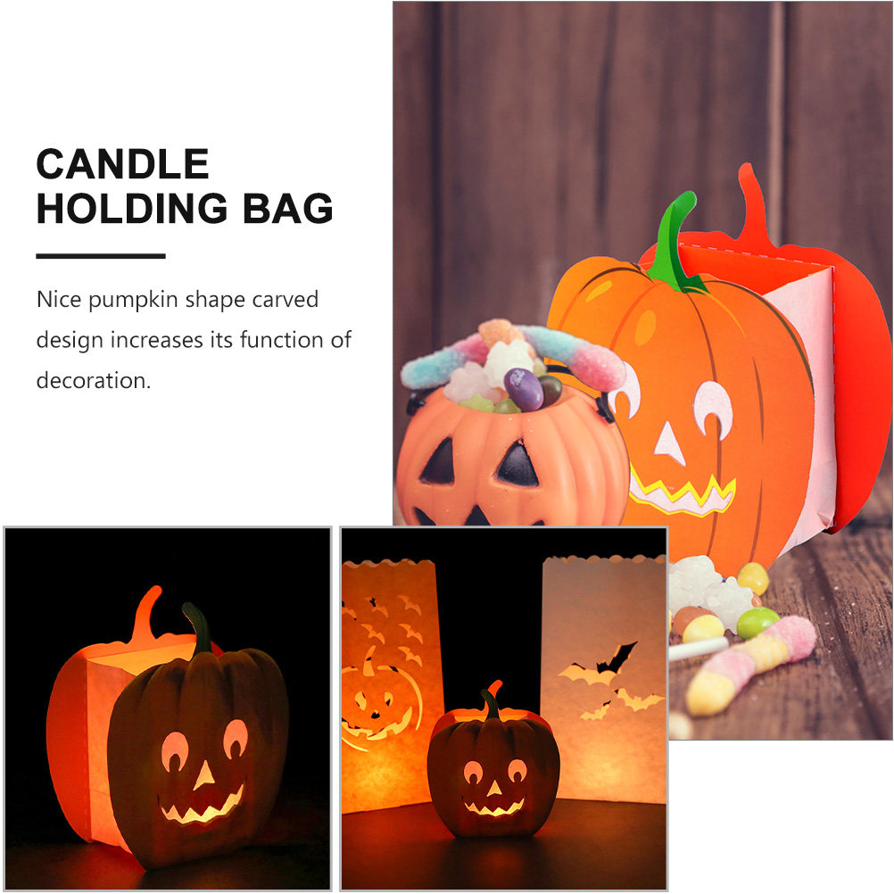 12Pcs Decorative Bags Pumpkin  - Pumpkin Lantern Halloween recension och pris