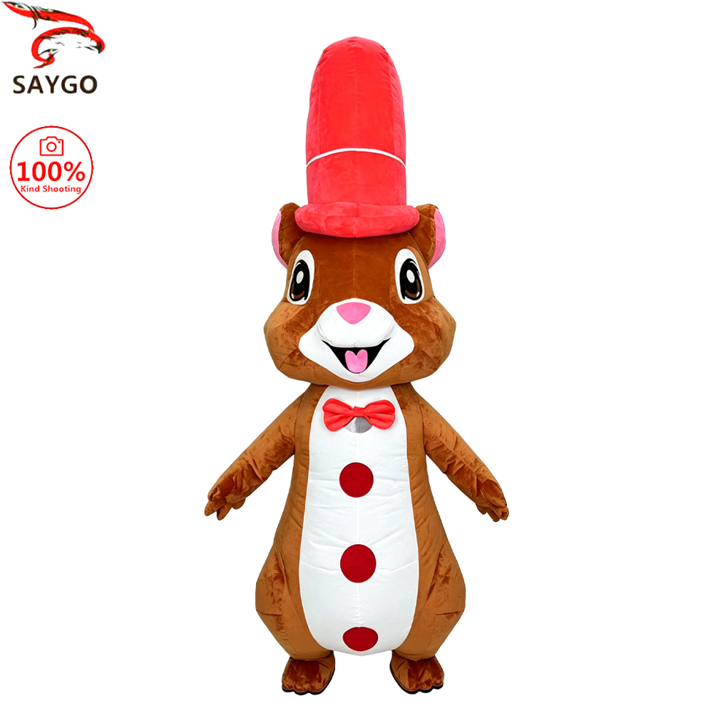 SAYGO Red Hat Squirrel Inflata - Halloween Costume Adult recension och pris