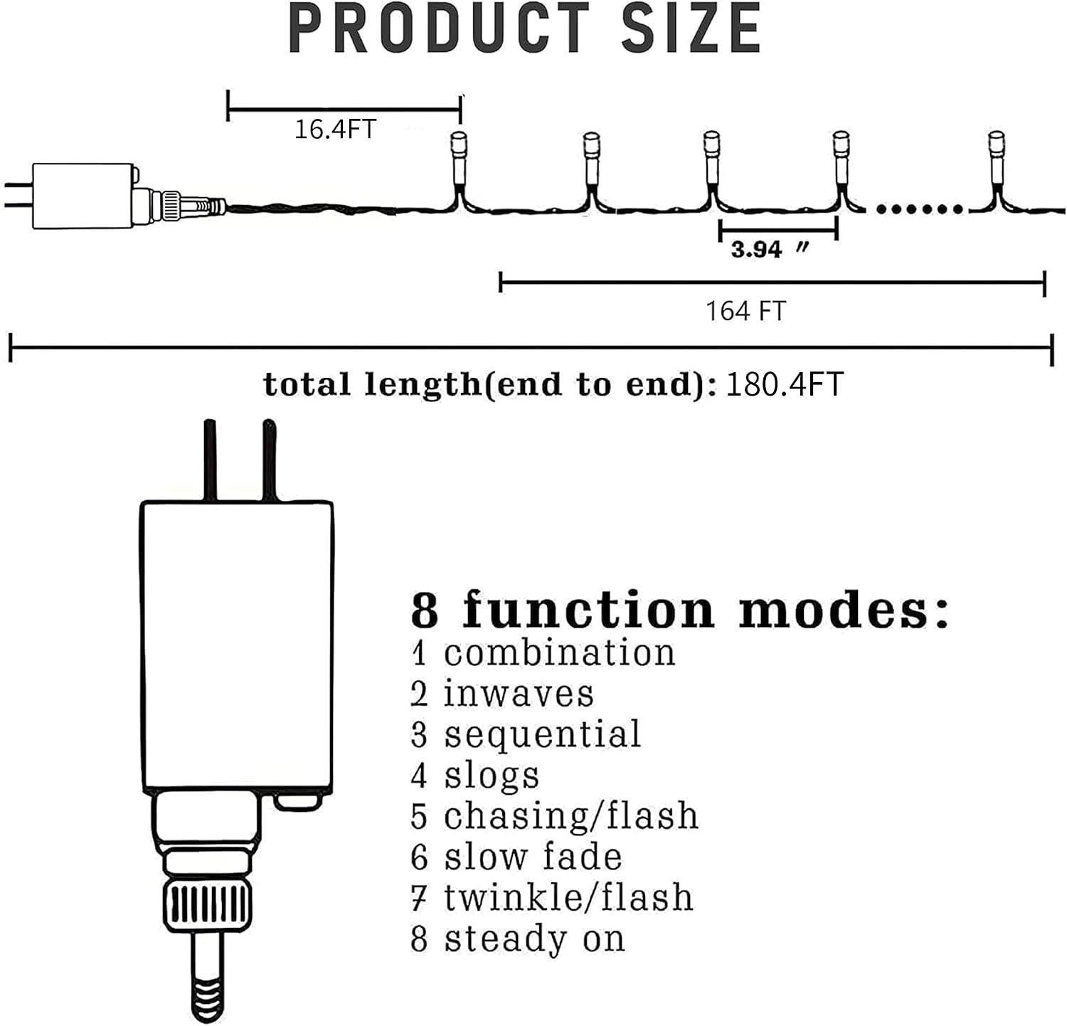 Dazzle Bright 164 FT 500 LED H - Halloween Led String Lights Orange recension och pris