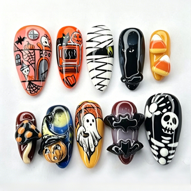 30pcs New Halloween Style Fals - Halloween Skeleton Decoration recension och pris