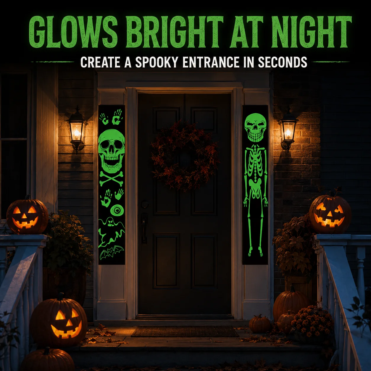 2PCS Glow in the Dark Hallowee - Halloween Skeleton Decoration recension och pris