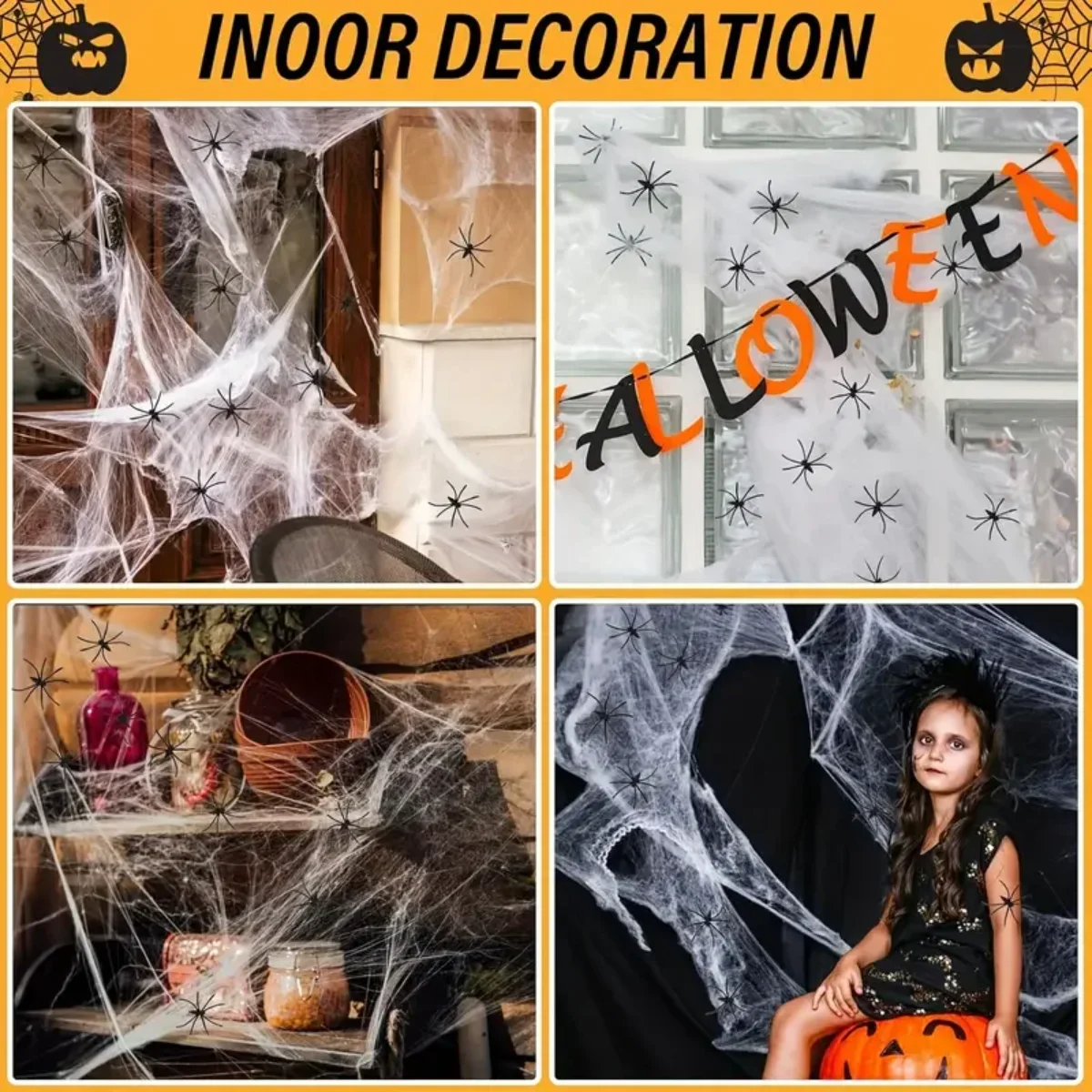 1-20PCS Halloween Decoration S - Spider Web Halloween Decoration recension och pris