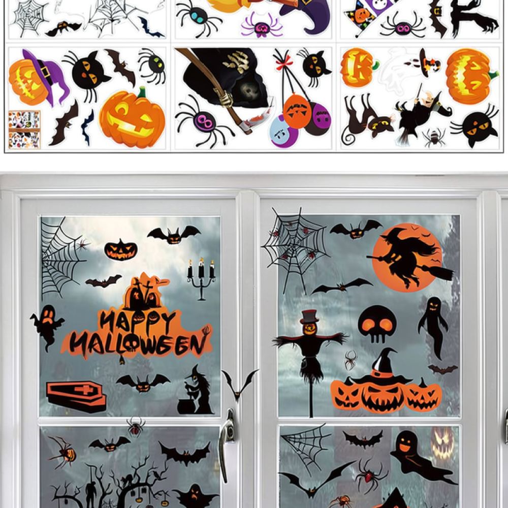 Halloween Wall Stickers Static - Halloween Skeleton Decoration recension och pris