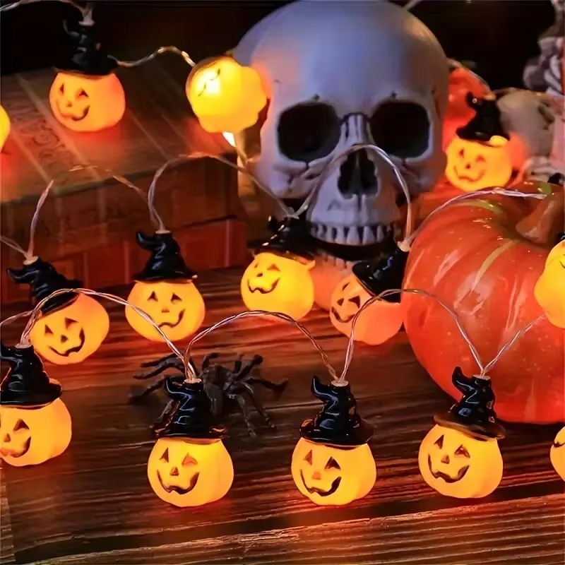 Witch Hat Pumpkin Fairy String - Halloween Led String Lights Orange recension och pris