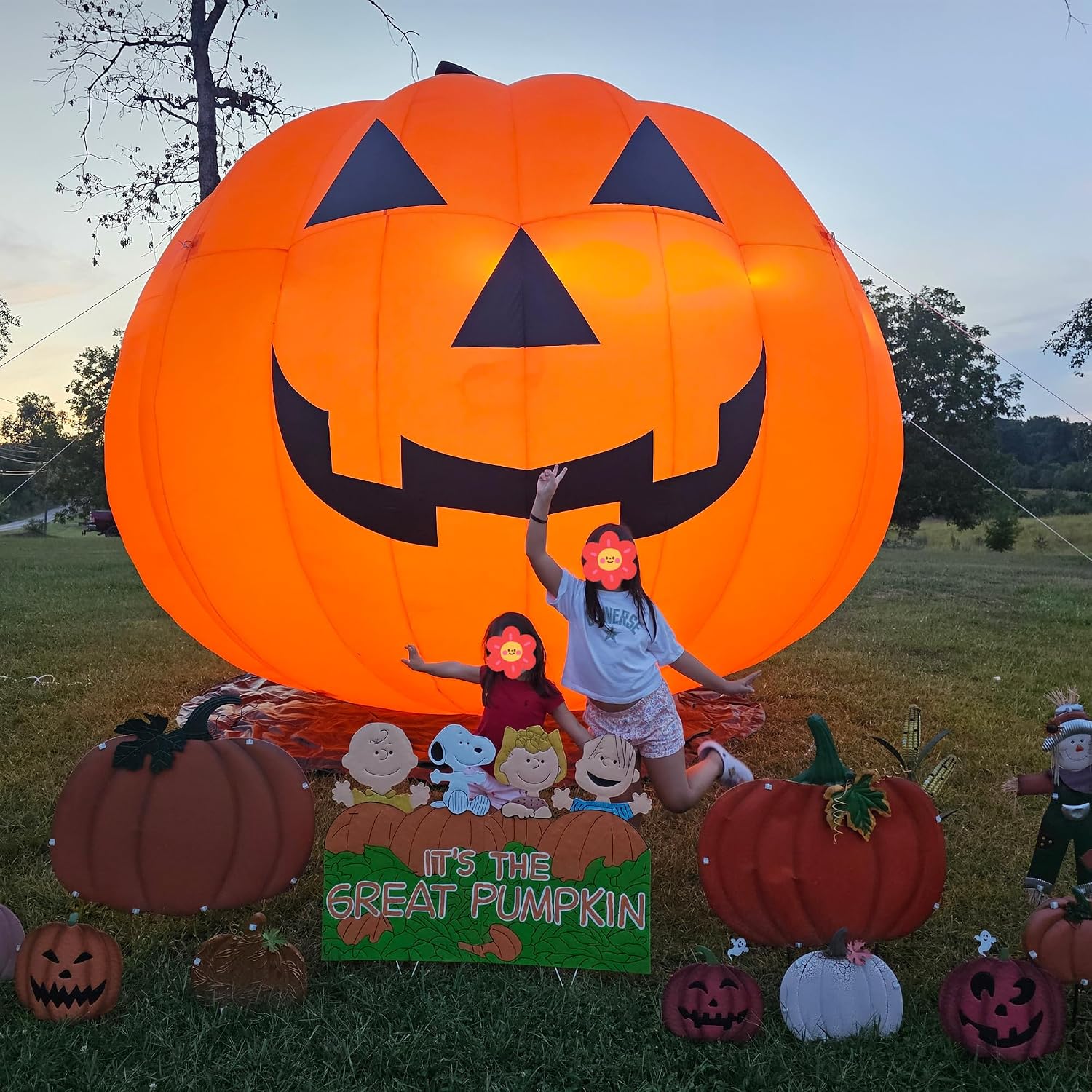 Giant 10Ft Halloween Inflatabl - Halloween Pumpkin Decor Led recension och pris