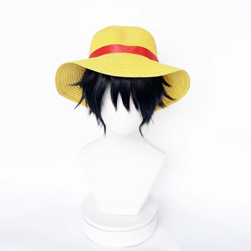 Luffy Cosplay Costume Hat Wig  - Halloween Costume Kids recension och pris