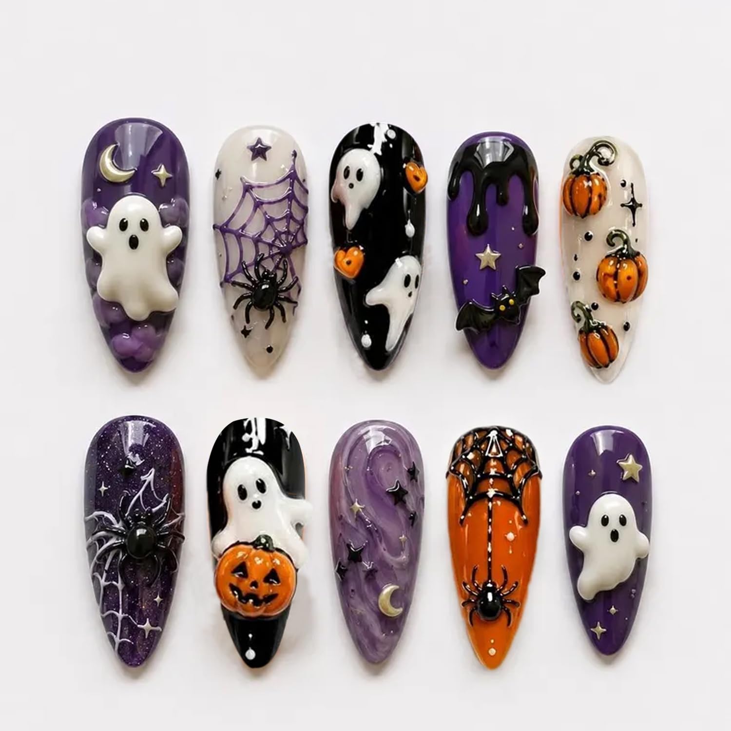 Halloween Press on Nails Hallo - Spider Web Halloween Decoration recension och pris