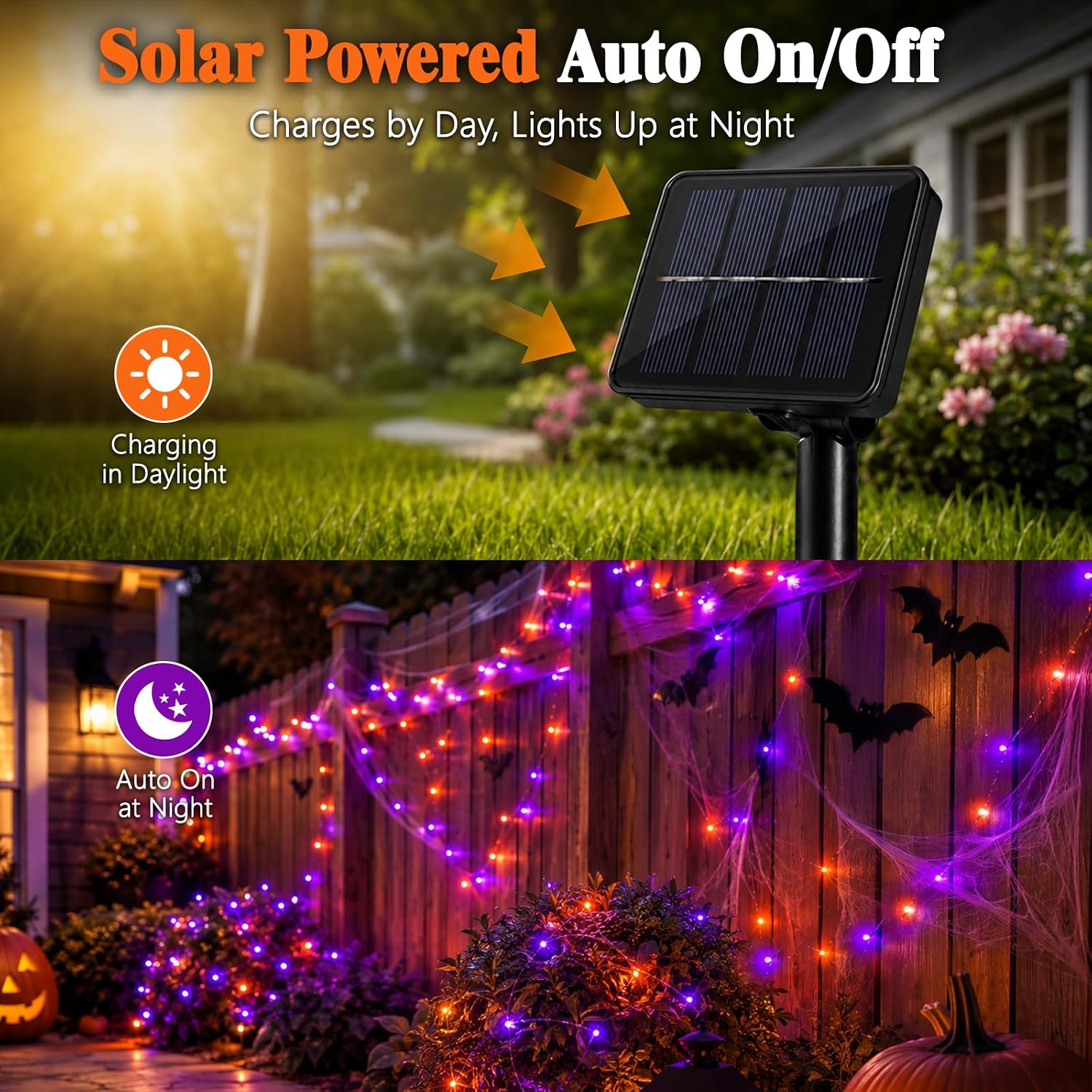 Halloween Solar Copper Wire St - Halloween Led String Lights Orange recension och pris