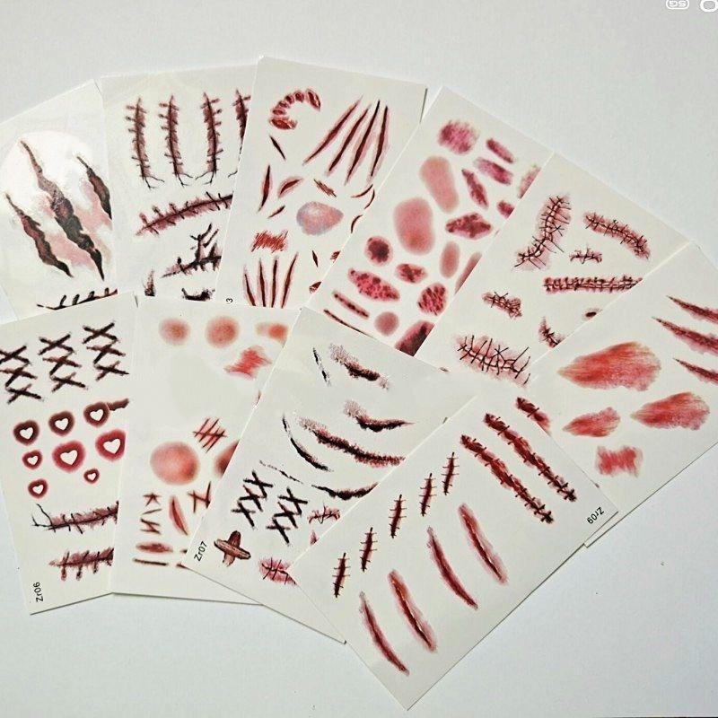 30pcs Halloween Tattoo Sticker - Spider Web Halloween Decoration recension och pris