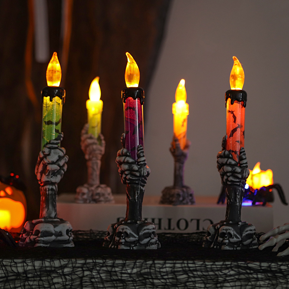 Halloween Skeleton Hand Candle - Halloween Pumpkin Decor Led recension och pris